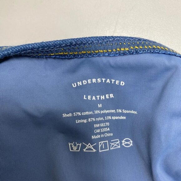 NEW UNDERSTATED Leather Women’s Bootscoot Bikini Set Denim Blue Size M - Picture 15 of 15